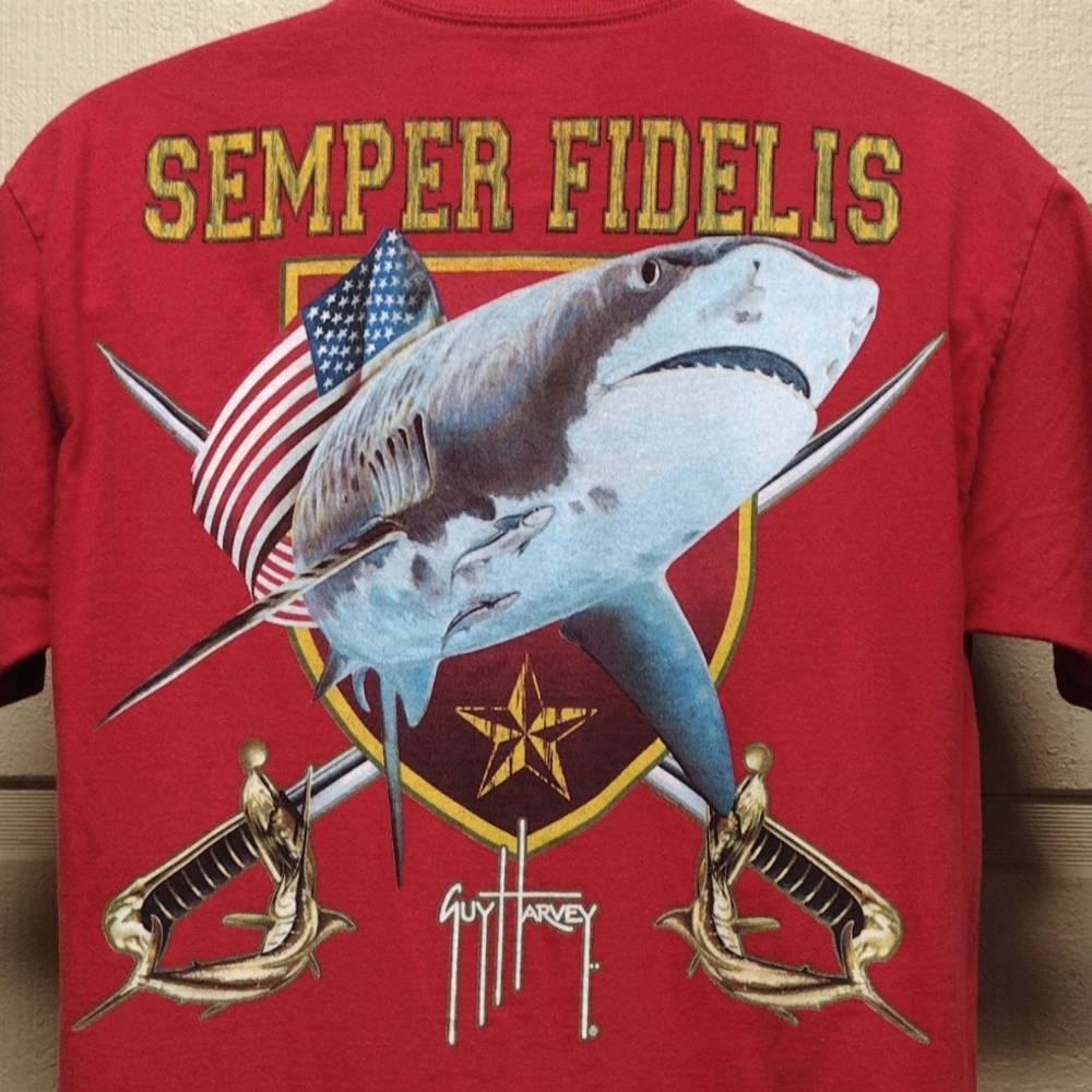 Semper Fi original Guy Harvey graphic tee M
